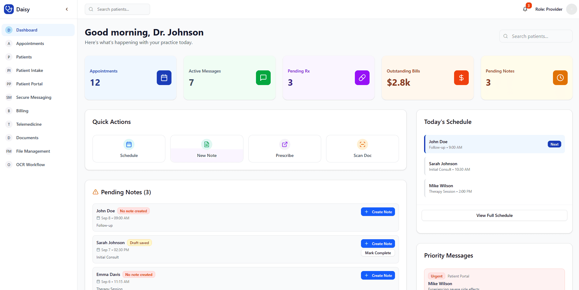 Daisy.ai - Intelligent EMR - WEB APPS, SAAS, AI project case study