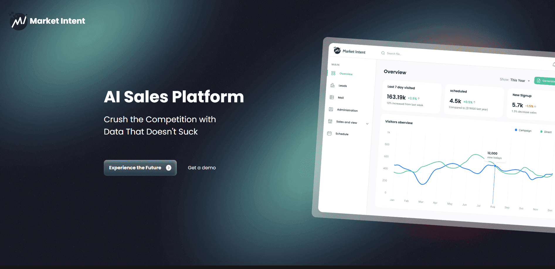 MarketIntent - Data Automation - WEB APPS, SAAS, AI project case study
